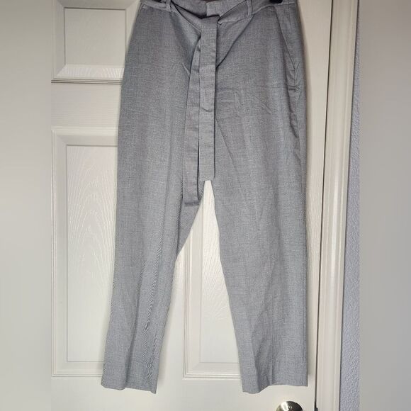 Banana Republic Pants - Banana Republic 6 CurvyAvery Gray HerringbonePrint Belted FullLength Women Pants